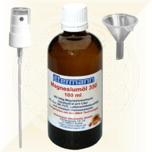 Magnesiumöl 350 100 ml plus Sprühkopf plus Trichter