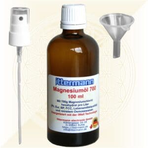 Magnesiumöl 700 100 ml plus Sprühkopf plus Trichter