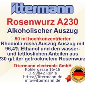 Etikett Rosenwurz A230 Alkoholischer Auszug 50 ml